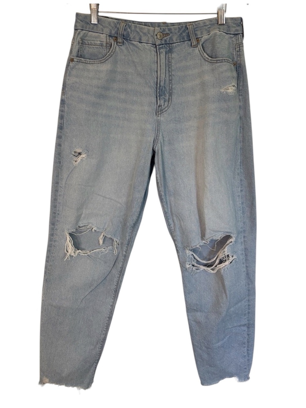 American Eagle Curvy Mom Jean Strigid Distressed Jeans Size 14